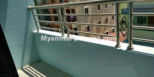 Myanmar real estate - for rent property - No.4637 - Three bedrooms apartment room for rent in Hlaing! - balcony view