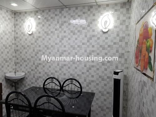 ミャンマー不動産 - 賃貸物件 - No.4639 - Three bedrooms 9 mile Ocean Condo room for rent in Mayangone! - dining area view