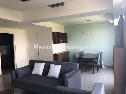 缅甸房地产 - 出租物件 - No.4640 - Duplex 2 bedrooms Top floor  Star City Condo room for rent in Thanlyin! - anothr view of living room