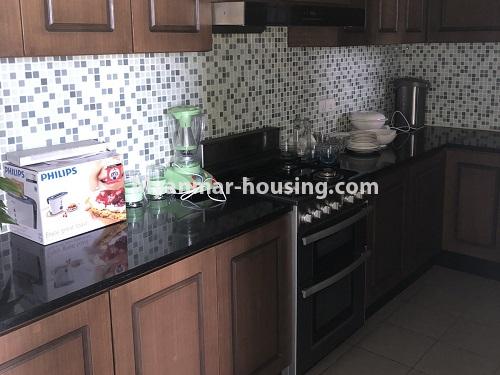 缅甸房地产 - 出租物件 - No.4640 - Duplex 2 bedrooms Top floor  Star City Condo room for rent in Thanlyin! - kitchen view