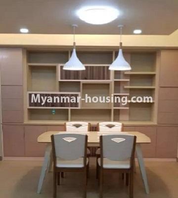 ミャンマー不動産 - 賃貸物件 - No.4643 - Three bedroom unit in Star City Condominium building for rent in Thanlyin! - dining area view