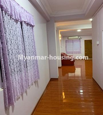 Myanmar real estate - for rent property - No.4646 - One bedroom Mini Condo room for rent near Gwa Zay, Sanchaung! - corridor view