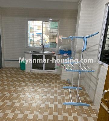 Myanmar real estate - for rent property - No.4646 - One bedroom Mini Condo room for rent near Gwa Zay, Sanchaung! - kitchen view