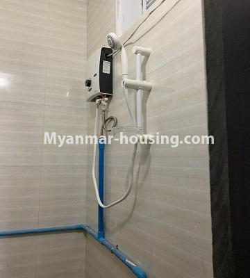Myanmar real estate - for rent property - No.4646 - One bedroom Mini Condo room for rent near Gwa Zay, Sanchaung! - bathroom view