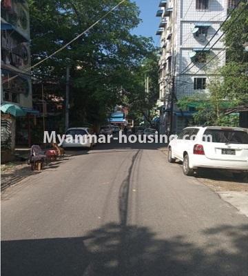 Myanmar real estate - for rent property - No.4646 - One bedroom Mini Condo room for rent near Gwa Zay, Sanchaung! - road view
