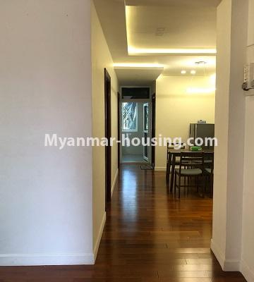 Myanmar real estate - for rent property - No.4648 - Nice condominium room for rent near Gandamar Whole Sales Mayangone! - corridor view