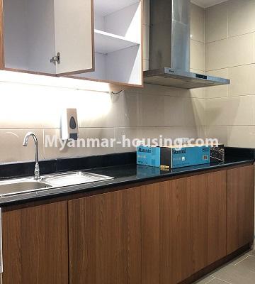 Myanmar real estate - for rent property - No.4648 - Nice condominium room for rent near Gandamar Whole Sales Mayangone! - kitchen view