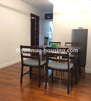 Myanmar real estate - for rent property - No.4648 - Nice condominium room for rent near Gandamar Whole Sales Mayangone! - dining area view