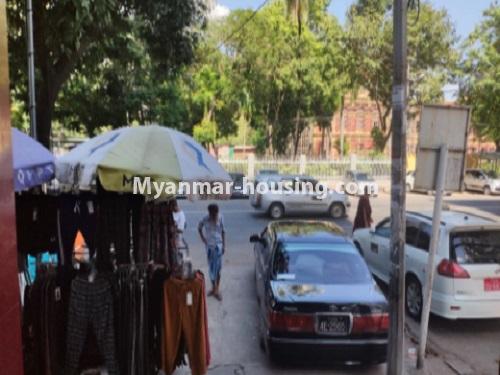 Myanmar real estate - for rent property - No.4649 - Ground floor for Shop or Restaurant near the Secretariat, Botahtaung! - road view