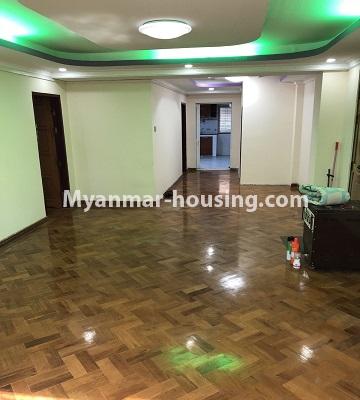 Myanmar real estate - for rent property - No.4666 - Decorated Aung Chan Thar Condominium room for rent in Kamaryut! - living room view