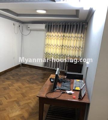 Myanmar real estate - for rent property - No.4666 - Decorated Aung Chan Thar Condominium room for rent in Kamaryut! - bedroom 1 view
