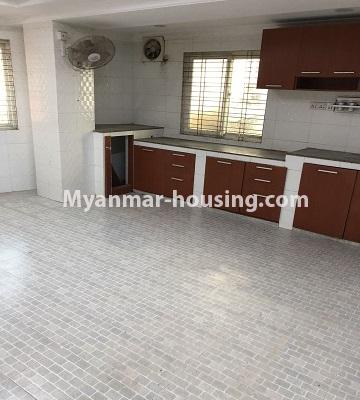 Myanmar real estate - for rent property - No.4666 - Decorated Aung Chan Thar Condominium room for rent in Kamaryut! - kitchen view