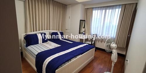 Myanmar real estate - for rent property - No.4681 - Nice, furnished condominium room for rent in Tarmway! - master bedroom view