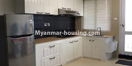 Myanmar real estate - for rent property - No.4681 - Nice, furnished condominium room for rent in Tarmway! - kitchen view