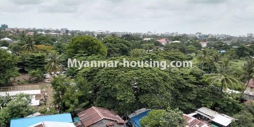 Myanmar real estate - for rent property - No.4681 - Nice, furnished condominium room for rent in Tarmway! - outside view from balcony