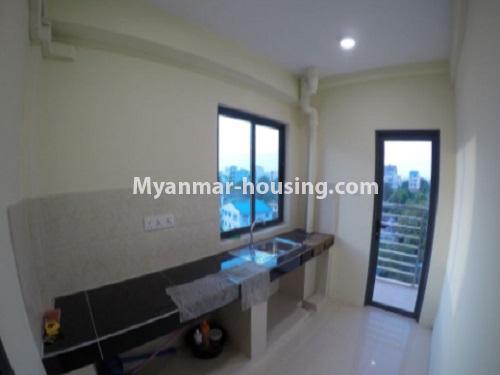 Myanmar real estate - for rent property - No.4685 - Tow BHK UBC condominium room for rent in Thin Gann Gyun! - kitchen view