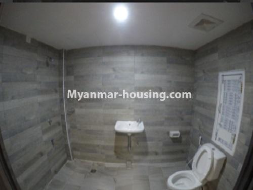 Myanmar real estate - for rent property - No.4685 - Tow BHK UBC condominium room for rent in Thin Gann Gyun! - bathroom view