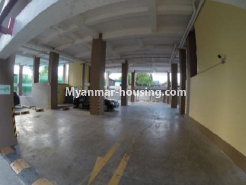 Myanmar real estate - for rent property - No.4685 - Tow BHK UBC condominium room for rent in Thin Gann Gyun! - car parking view