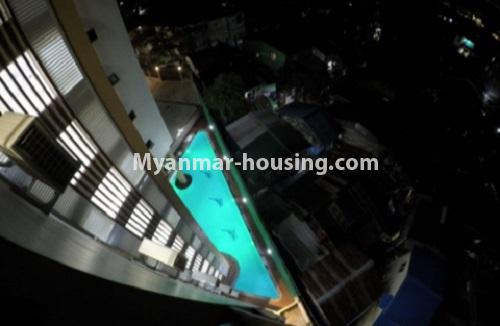 ミャンマー不動産 - 賃貸物件 - No.4685 - Tow BHK UBC condominium room for rent in Thin Gann Gyun! - building view
