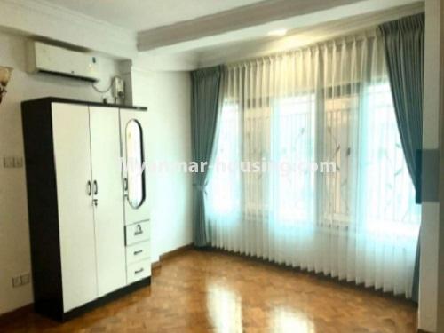 Myanmar real estate - for rent property - No.4686 - Nice condominium room in Shwegonedaing Tower for rent. - master bedroom view