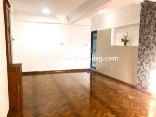 Myanmar real estate - for rent property - No.4686 - Nice condominium room in Shwegonedaing Tower for rent. - another view of living room