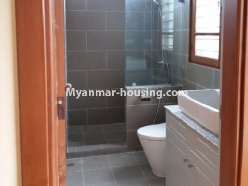 Myanmar real estate - for rent property - No.4693 - Three RC house for rent near Parami Chaw Twin Gone, Yankin Township. - bathroom view