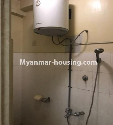 Myanmar real estate - for rent property - No.4694 - First floor apartment for rent in Shwepadauk Yeik Mon Housing, Kamaryut. - bathroom view