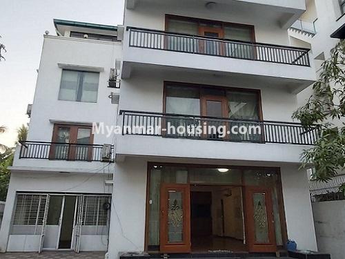 Myanmar real estate - for rent property - No.4696 - Half and three storey landed house for big office or home office for rent in Yankin! - another view of building 