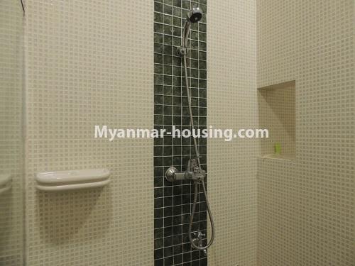 Myanmar real estate - for rent property - No.4699 - Furnished two bedroom Excellent Condominium room for rent in Dagon! - common bathroom