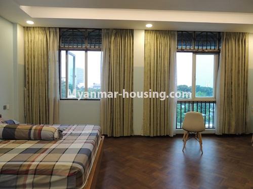 Myanmar real estate - for rent property - No.4699 - Furnished two bedroom Excellent Condominium room for rent in Dagon! - master bedroom 
