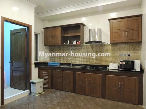 Myanmar real estate - for rent property - No.4699 - Furnished two bedroom Excellent Condominium room for rent in Dagon! - kitchen 
