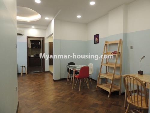 Myanmar real estate - for rent property - No.4699 - Furnished two bedroom Excellent Condominium room for rent in Dagon! - dining area