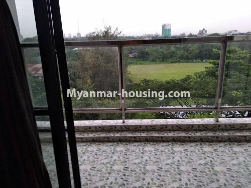 မြန်မာအိမ်ခြံမြေ - ငှားရန် property - No.4705 - တာမွေတွင် အိပ်ခန်းသုံးခန်းပါသော ကွန်ဒိုခန်းငှားရန်ရှိသည်။ balcony view