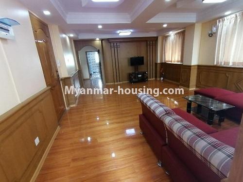 缅甸房地产 - 出租物件 - No.4706 - Furnished 1 BHK condominium room for rent in Sanchaung! - another view of living room