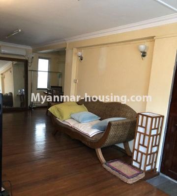 缅甸房地产 - 出租物件 - No.4708 - Nice apartment near San Yeik Nyein  Ga Mone Pwint, Kamaryut! - living room view