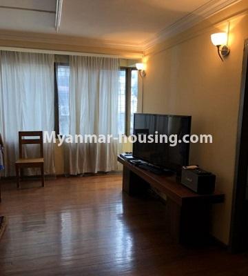 缅甸房地产 - 出租物件 - No.4708 - Nice apartment near San Yeik Nyein  Ga Mone Pwint, Kamaryut! - anothr view of living room