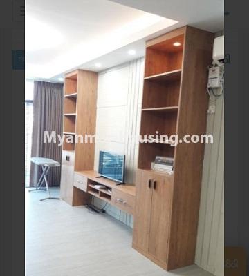 缅甸房地产 - 出租物件 - No.4710 - Two BHK Sanchaung Garden Residence Condominium room for rent in Sanchaung! - anothr view of living room
