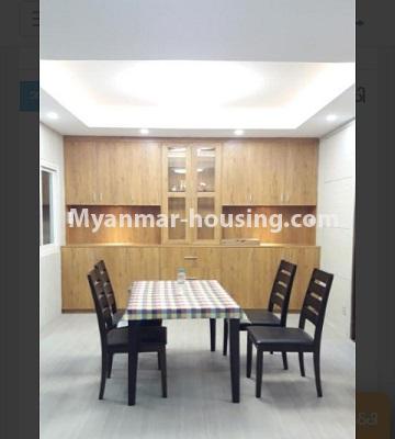 缅甸房地产 - 出租物件 - No.4710 - Two BHK Sanchaung Garden Residence Condominium room for rent in Sanchaung! - dining area view