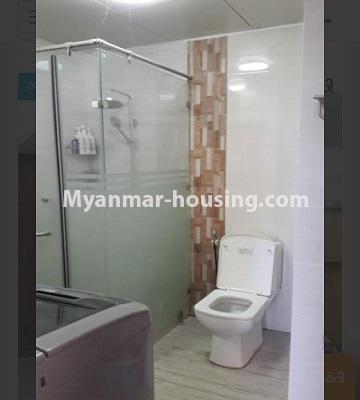 缅甸房地产 - 出租物件 - No.4710 - Two BHK Sanchaung Garden Residence Condominium room for rent in Sanchaung! - master bedroom bathroom view