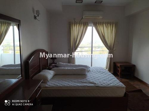 Myanmar real estate - for rent property - No.4711 - Higher floor Junction Maw Tin Condo room for rent in Lanmadaw! - master bedroom view