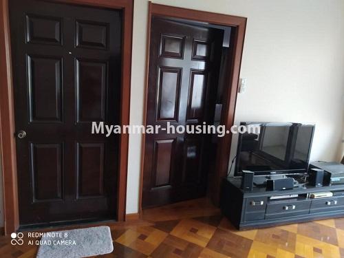 ミャンマー不動産 - 賃貸物件 - No.4711 - Higher floor Junction Maw Tin Condo room for rent in Lanmadaw! - another view of living room