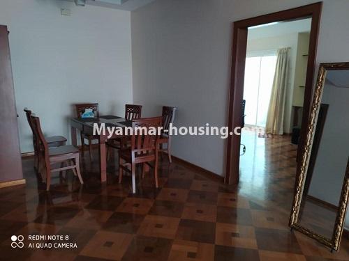 Myanmar real estate - for rent property - No.4711 - Higher floor Junction Maw Tin Condo room for rent in Lanmadaw! - dining area view