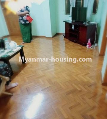 缅甸房地产 - 出租物件 - No.4713 - 3BHK apartment in Shwe Ohn Pin Housing, Yankin! - living room view