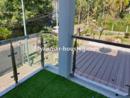 ミャンマー不動産 - 賃貸物件 - No.4714 - Two storey landed house with reasonable price for rent in Hlaing! - another balcony view