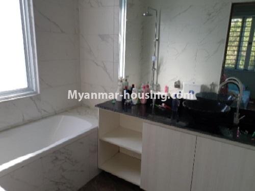 Myanmar real estate - for rent property - No.4714 - Two storey landed house with reasonable price for rent in Hlaing! - bathroom 1 view