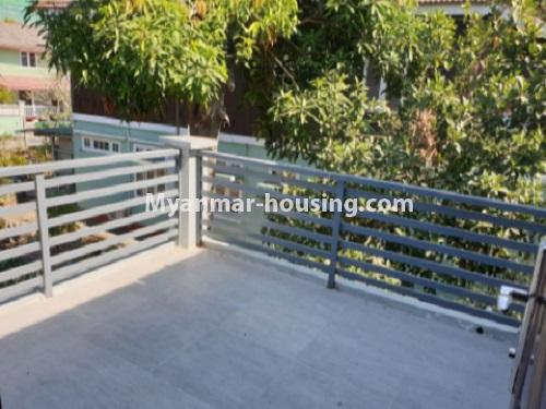 Myanmar real estate - for rent property - No.4714 - Two storey landed house with reasonable price for rent in Hlaing! - balcony view