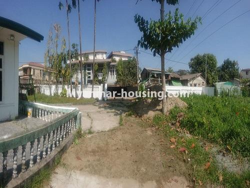 Myanmar real estate - for rent property - No.4715 - Landed house with large yard for rent in 8 Mile! - main entrance view