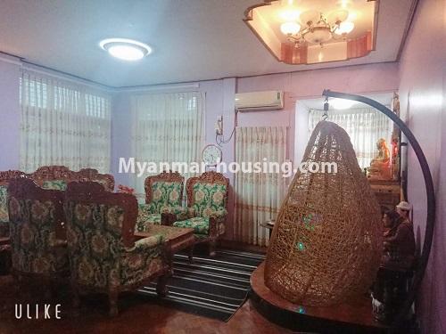Myanmar real estate - for rent property - No.4715 - Landed house with large yard for rent in 8 Mile! - living room view