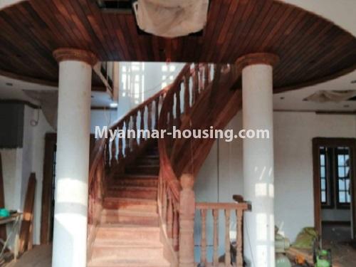 Myanmar real estate - for rent property - No.4717 - Nice half and two storey landed house for rent in near AD Traffic Point, Mayangone! - stair view