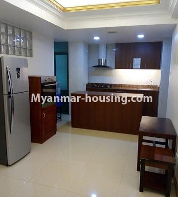 Myanmar real estate - for rent property - No.4718 - 3  BHK JL Inya Serviced Residence room for rent in Kamaryut! - kitchen view